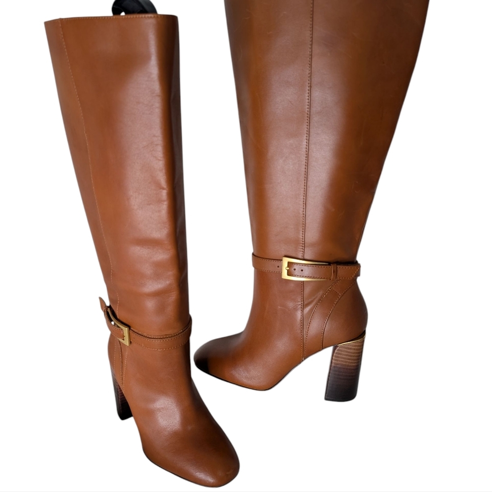Vince Camuto Joanel Knee High Boot  Extrawide Calf In Whiskey... Size 6.5 W/XC